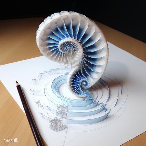 铅笔与螺旋之舞 3D立体画中的建筑模型设计灵感